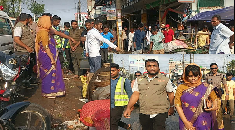 সিলেটের সড়ক ও ফুটপাত হকার্স মুক্ত রাখতে অভিযান